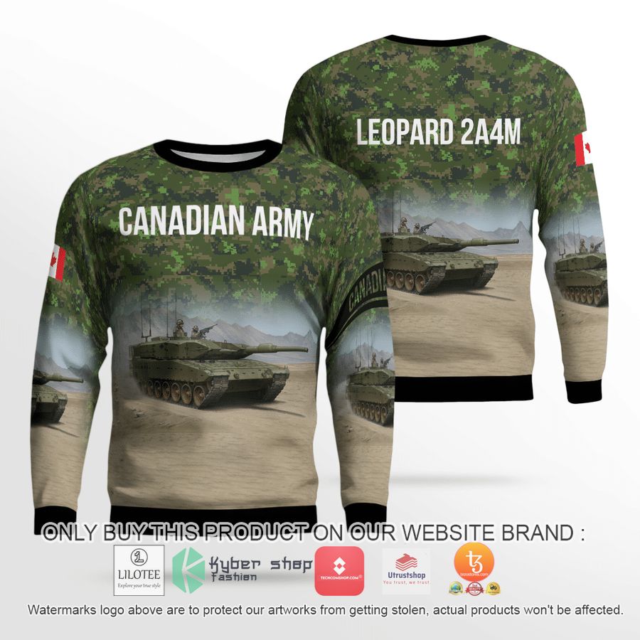 canadian army leopard 2a4m christmas 3d sweater 2 37540