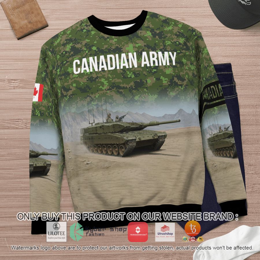 HOT Canadian Army Leopard 2A4M Christmas Sweater 9 canadian army leopard 2a4m christmas 3d sweater 9 60003