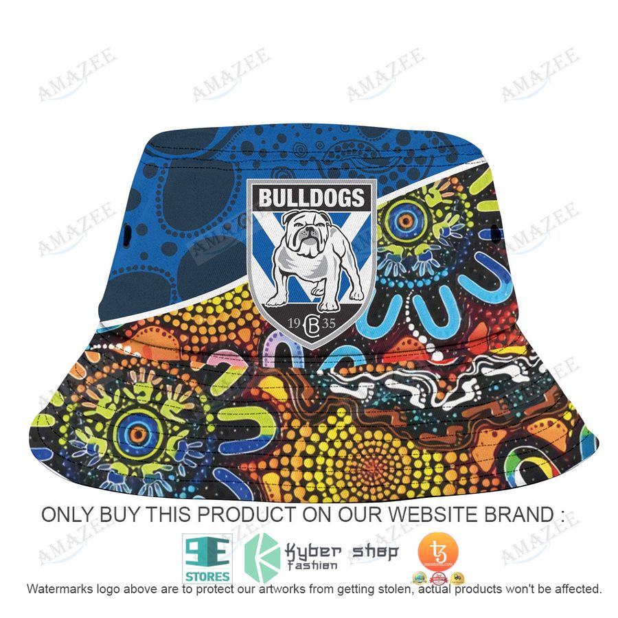 canterbury bankstown bulldogs aboriginal patterns bucket hat 1 10491