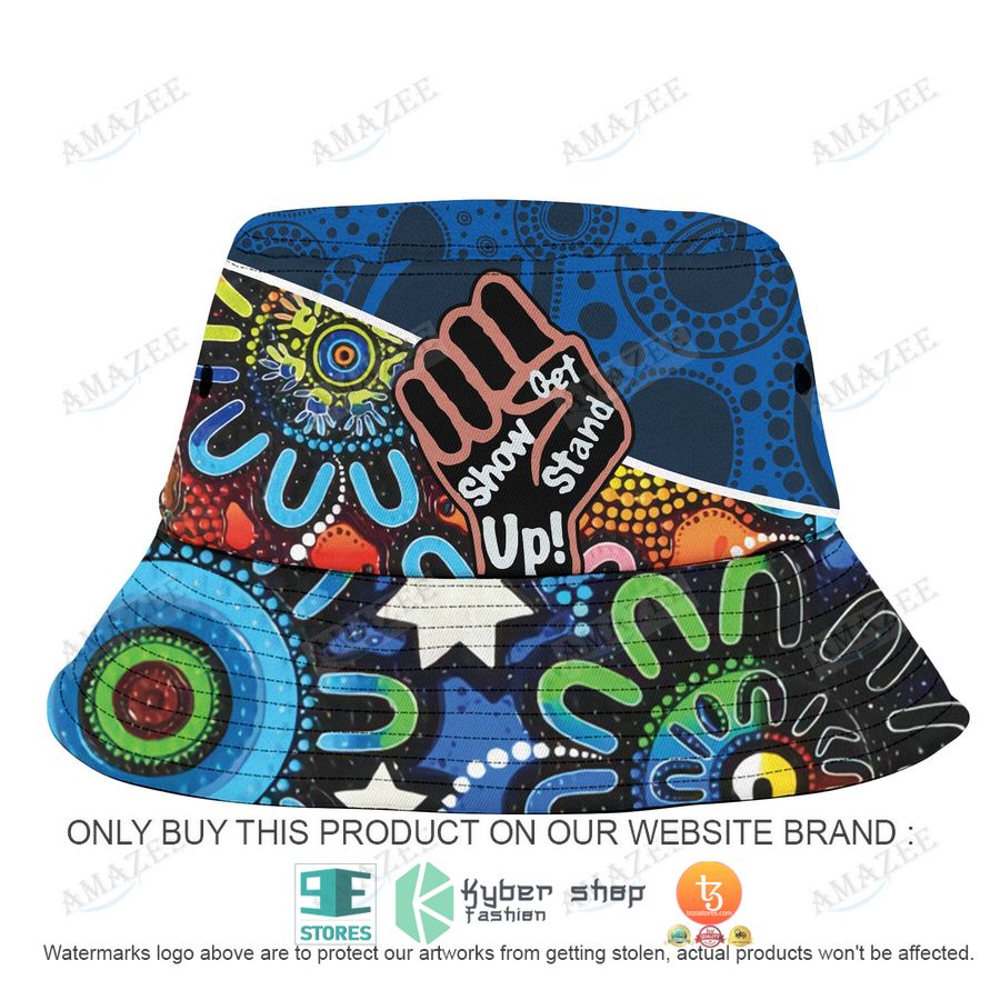 canterbury bankstown bulldogs aboriginal patterns bucket hat 2 9642