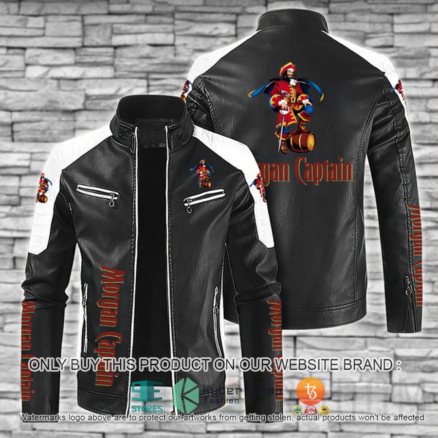 captain morgan block leather jacket 1 82229
