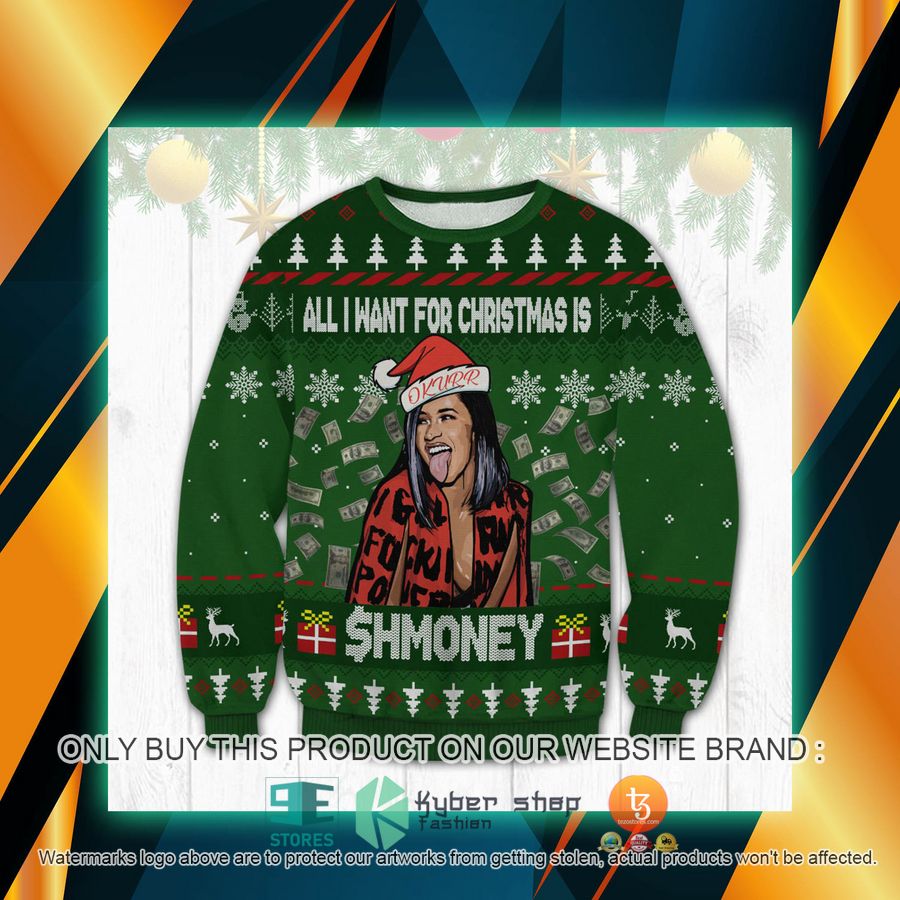 cardi b okurr meme ugly sweater 1 67107