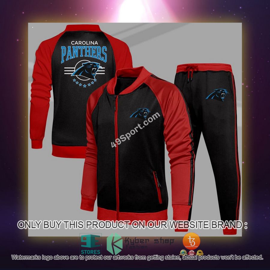 NEW Carolina Panthers Logo Tracksuit Shirt, Long Pants 4 carolina panthers logo sport tracksuit 4 3912