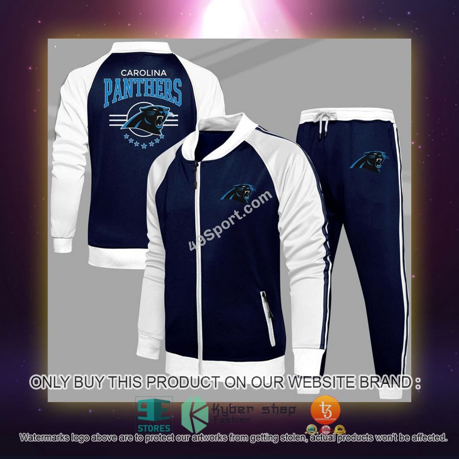 NEW Carolina Panthers Logo Tracksuit Shirt, Long Pants 5 carolina panthers logo sport tracksuit 5 92660