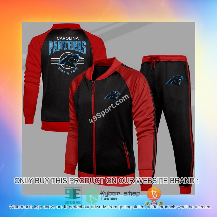 NEW Carolina Panthers Logo Tracksuit Shirt, Long Pants 7 carolina panthers logo sport tracksuit 7 91964