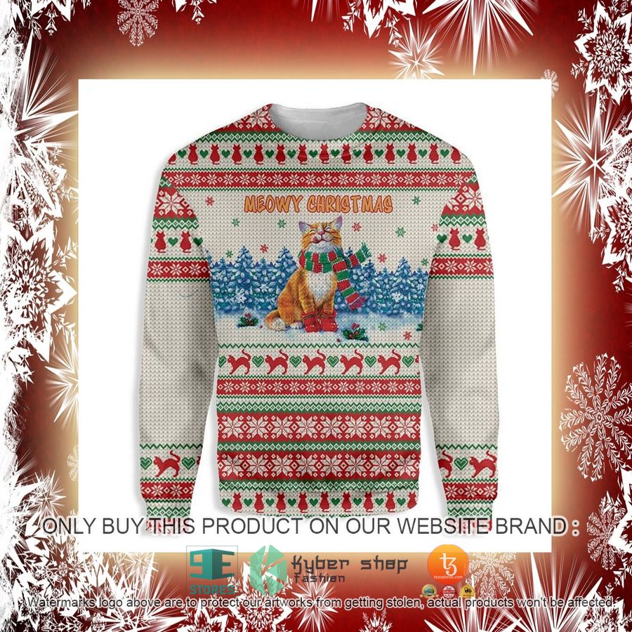 NEW Cat Meowy Christmas Sweatshirt, Sweater 2 cat meowy christmas ugly sweater 2 87598