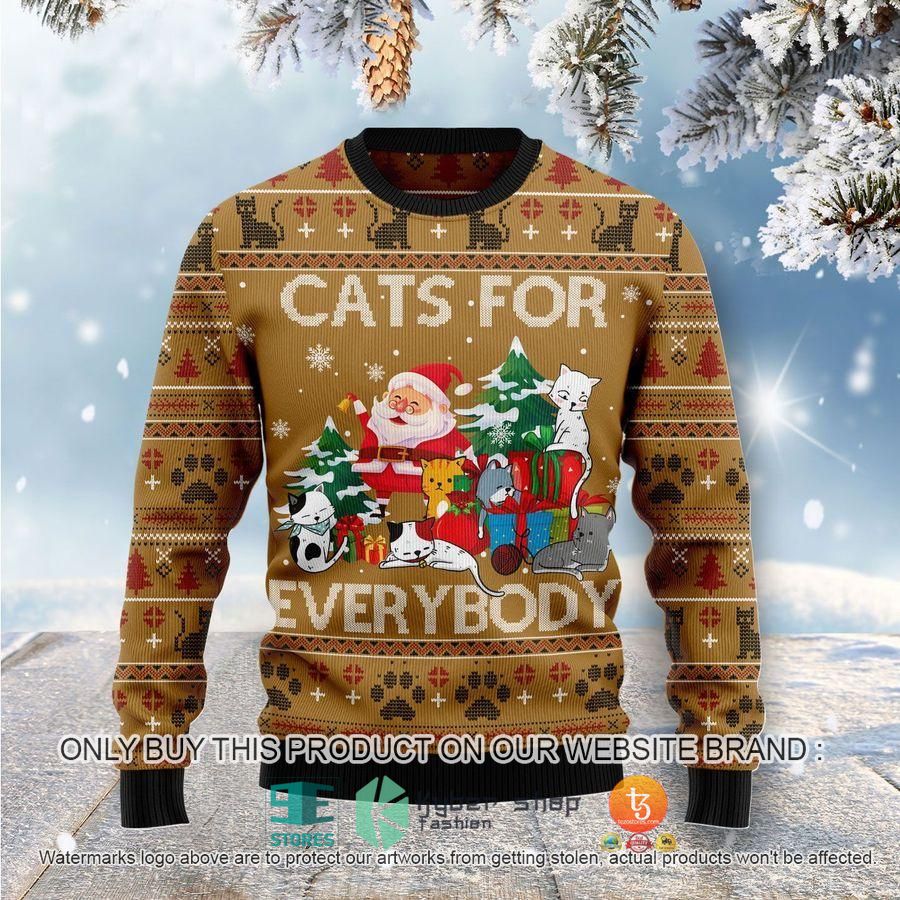 NEW Cats For Everybody Christmas Sweatshirt, Sweater 8 cats for everybody christmas ugly sweater 1 60099