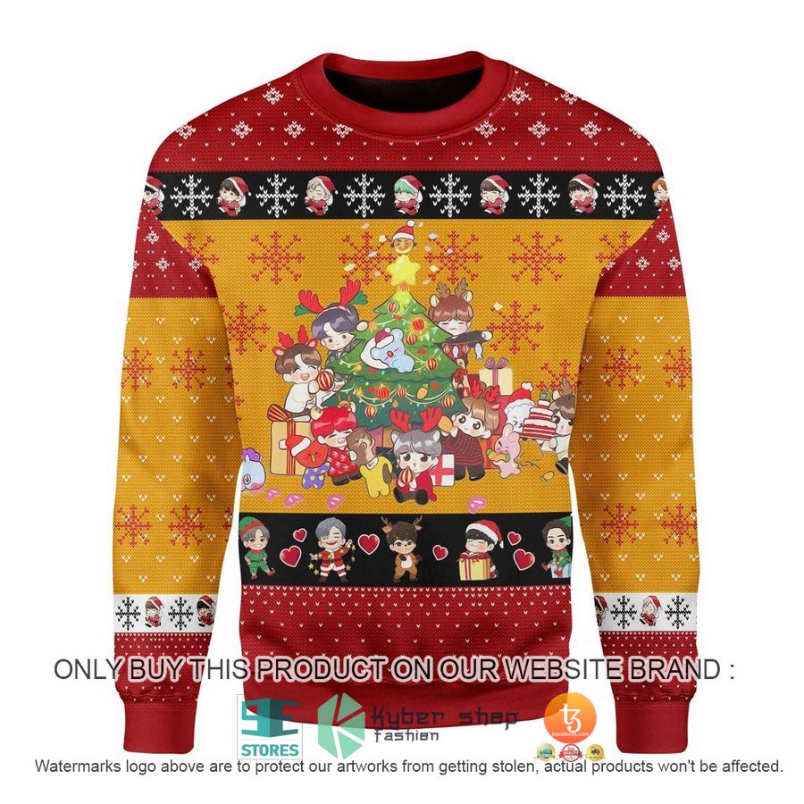 chibi bts ugly christmas sweater 1 79902