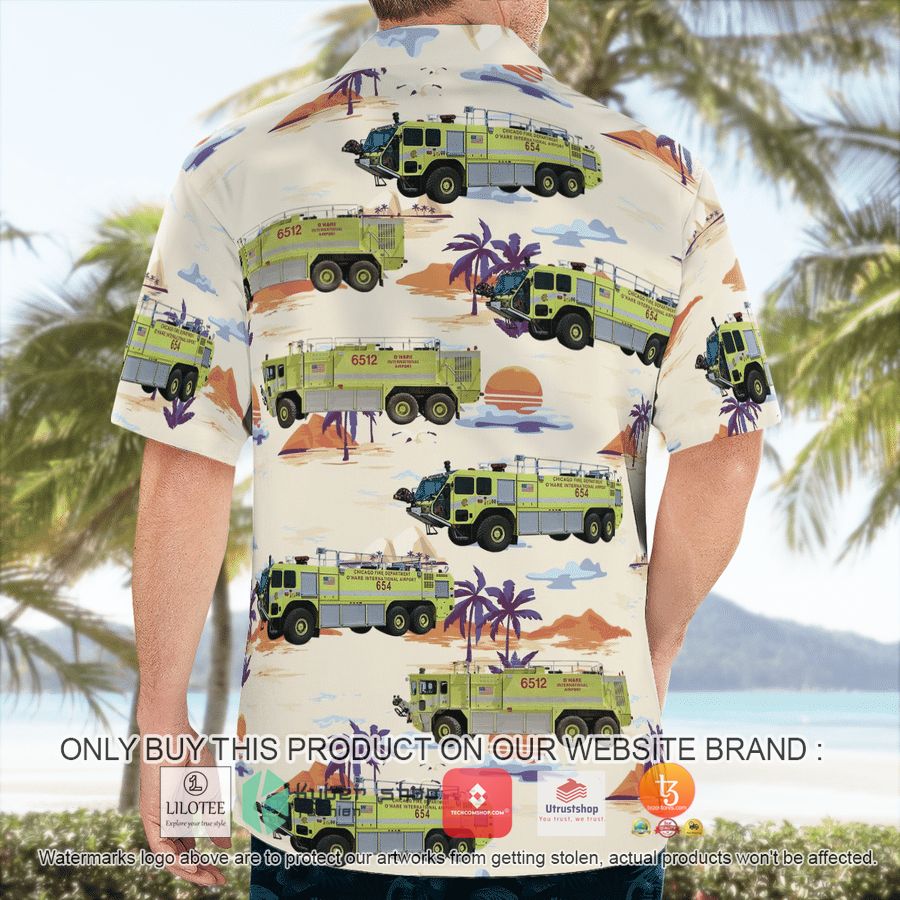 HOT Chicago Fire Department O'Hare International Airport Hawaiian Shirt 4 chicago fire department ohare international airport hawaiian shirt 4 85368