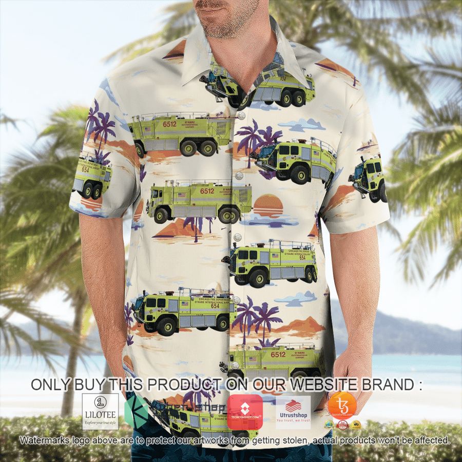 HOT Chicago Fire Department O'Hare International Airport Hawaiian Shirt 5 chicago fire department ohare international airport hawaiian shirt 5 93362
