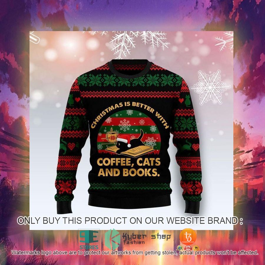 HOT Christmas Better With Cat Ugly Christmas Sweater 3 christmas better with cat ugly christmas sweater 3 41775