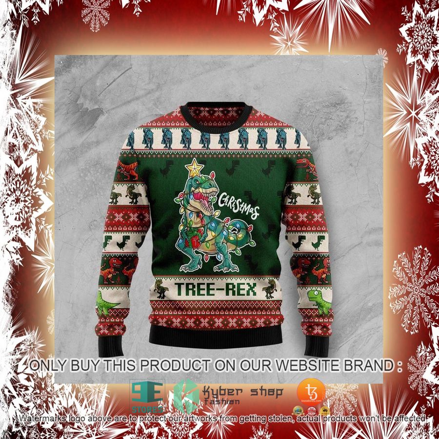 NEW Christmas Tree Rex Christmas Sweatshirt, Sweater 2 christmas tree rex christmas ugly sweater 2 82461