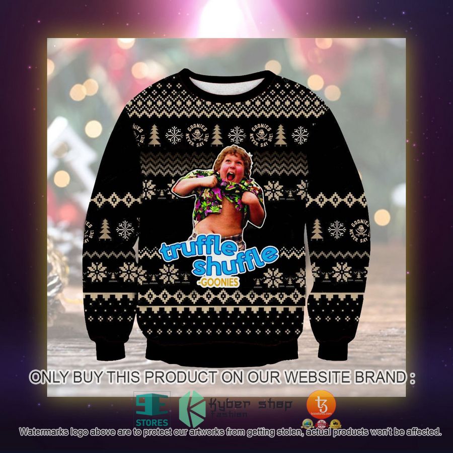 NEW Chunk Truffle Shuffle Goonies Sweatshirt, Sweater 2 chunk truffle shuffle goonies ugly sweater 2 79528