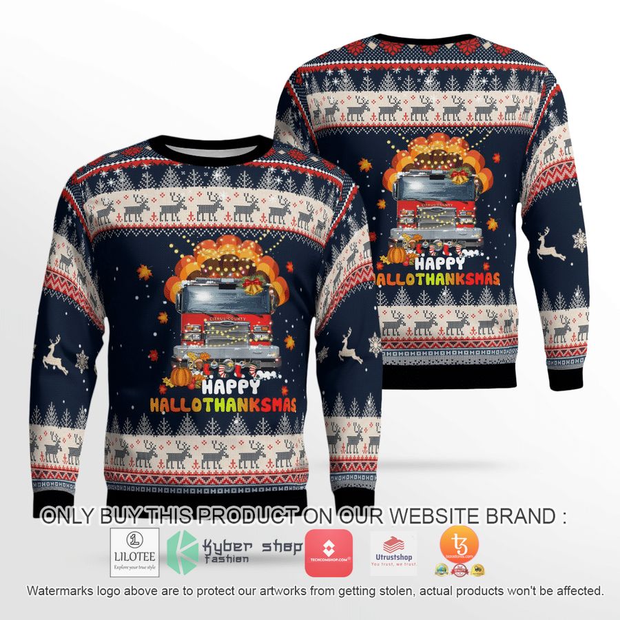 citrus county fire rescue christmas 3d sweater 1 67443