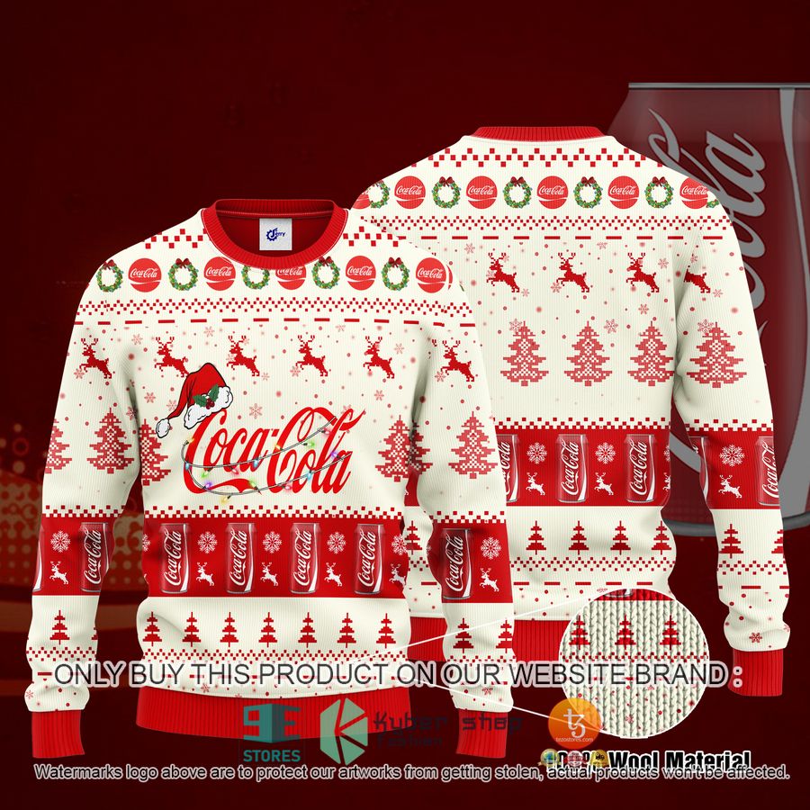 coca cola santa hat christmas ugly christmas sweater 1 65517