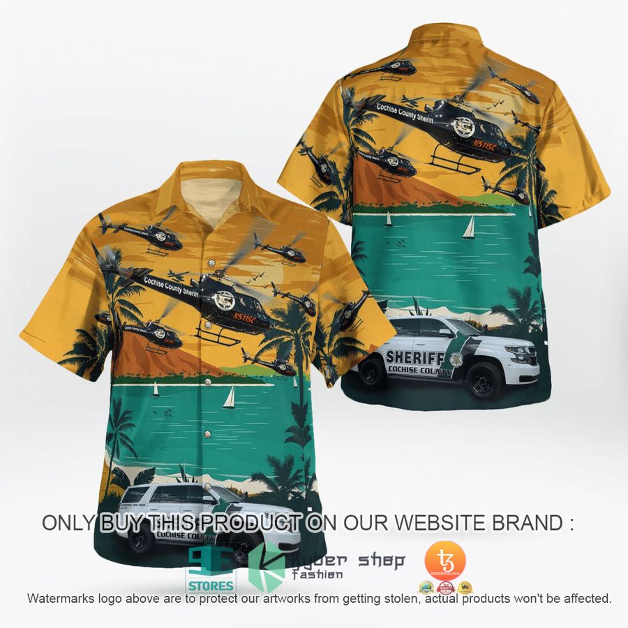 cochise county sheriff astar b2 helicopter car hawaiian shirt 1 48648