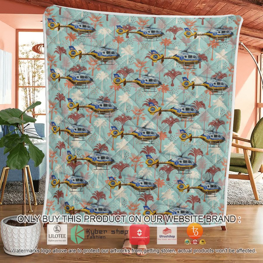 HOT Collier County EMS EC-135T1 N911CK Quilt 10 collier county ems ec 135t1 n911ck quilt blanket 10 81765