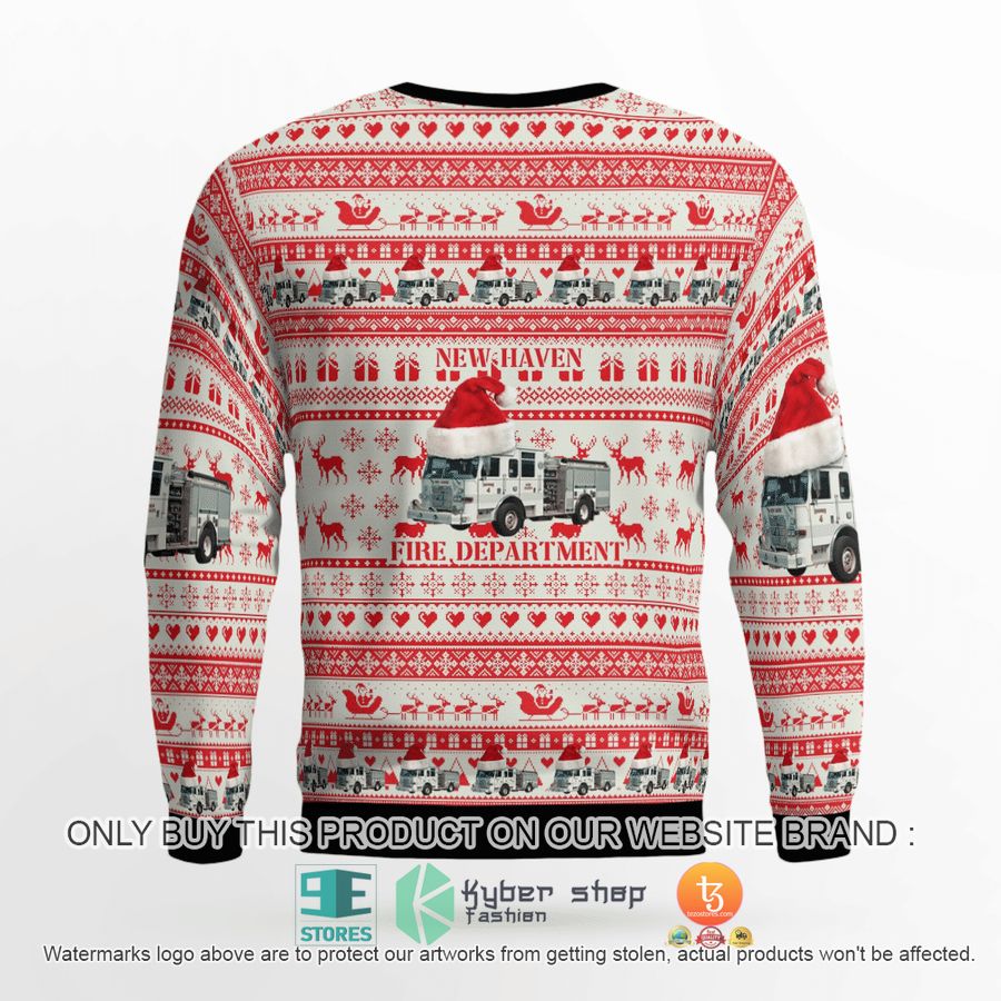 NEW Connecticut New Haven Fire Department Christmas Sweatshirt 5 connecticut new haven fire department christmas sweater sweatshirt 5 12879