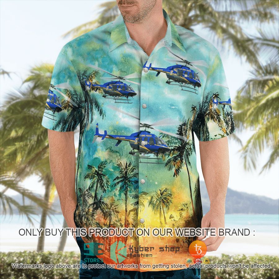 NEW Connecticut State Police Bell 407 N1903A Hawaii Shirt 5 connecticut state police bell 407 n1903a hawaiian shirt 5 60427