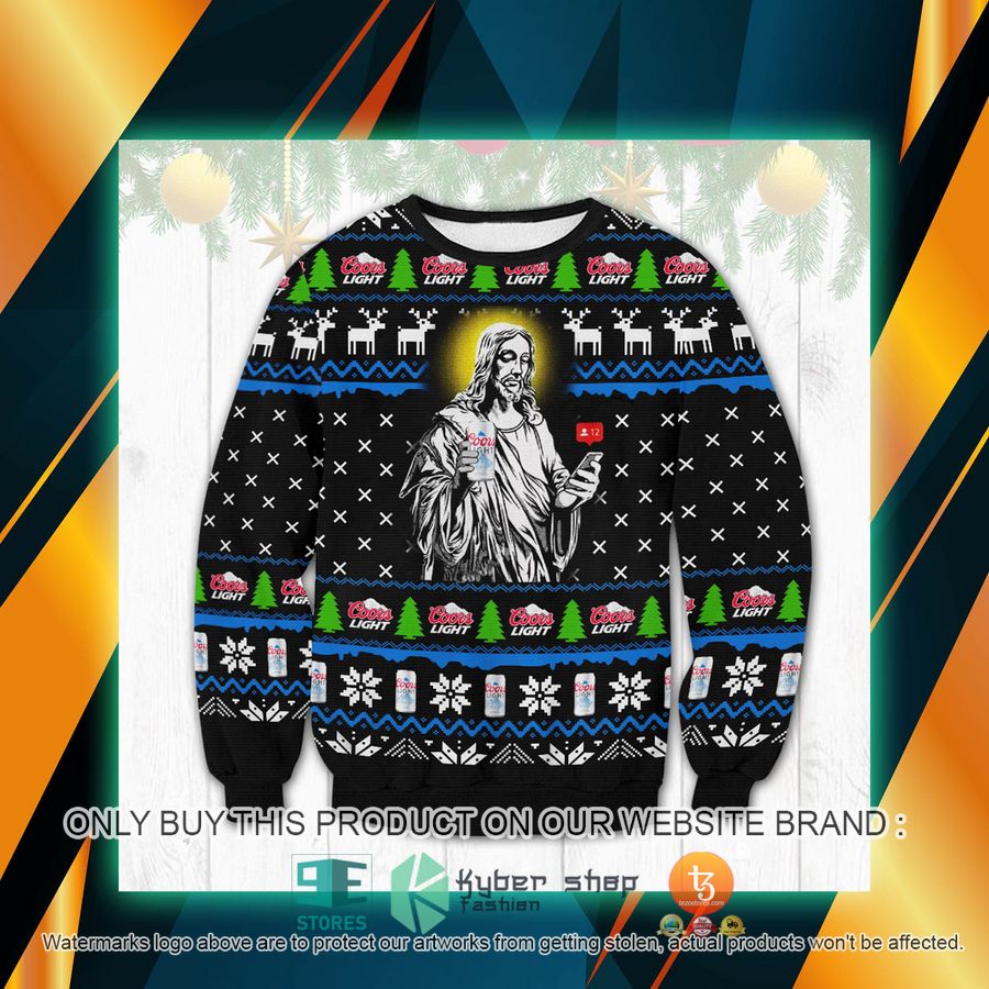 coors light jesus ugly sweater 1 31757