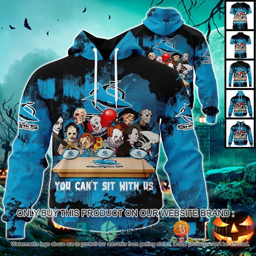 NEW Cronulla-Sutherland Sharks You Can't Sit With Us Horror Movies Characters Hoodie, Shirt 1 cronulla sutherland sharks you cant sit with us horror movies characters shirt hoodie 1 36679