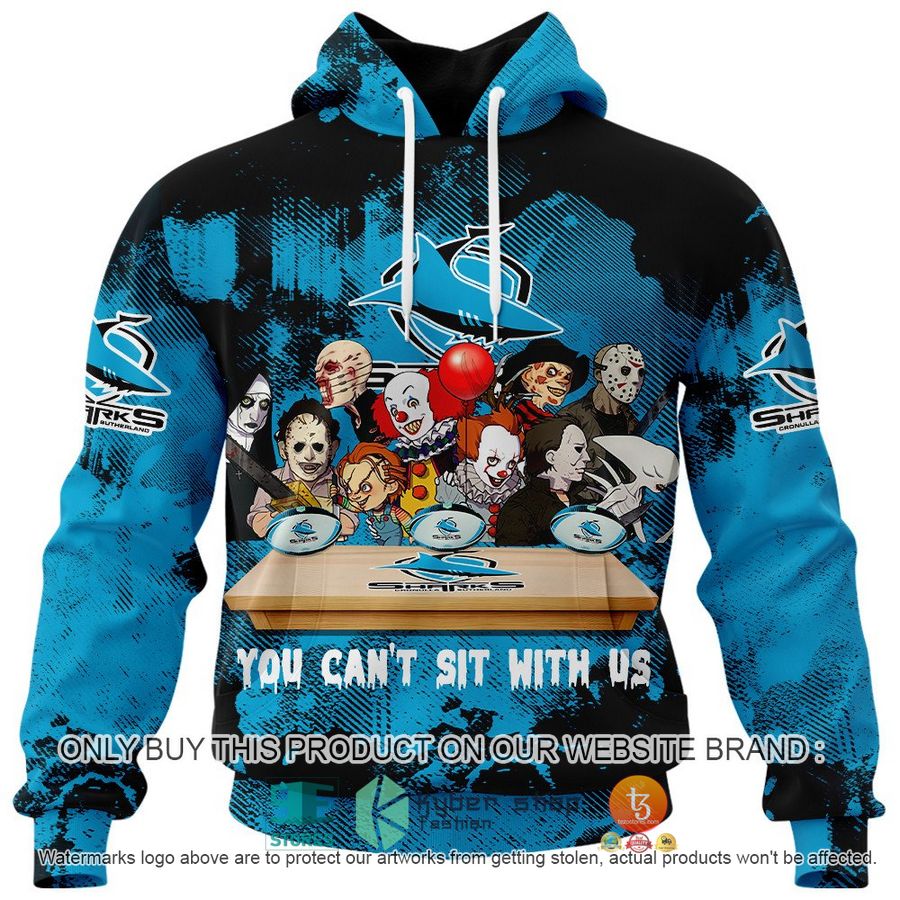 NEW Cronulla-Sutherland Sharks You Can't Sit With Us Horror Movies Characters Hoodie, Shirt 2 cronulla sutherland sharks you cant sit with us horror movies characters shirt hoodie 2 5607