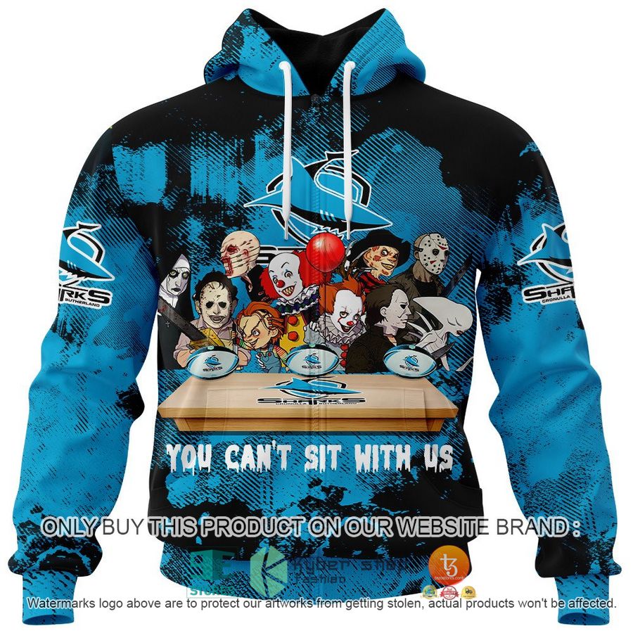 NEW Cronulla-Sutherland Sharks You Can't Sit With Us Horror Movies Characters Hoodie, Shirt 4 cronulla sutherland sharks you cant sit with us horror movies characters shirt hoodie 4 36458
