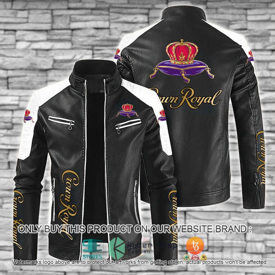 crown royal block leather jacket 1 10318