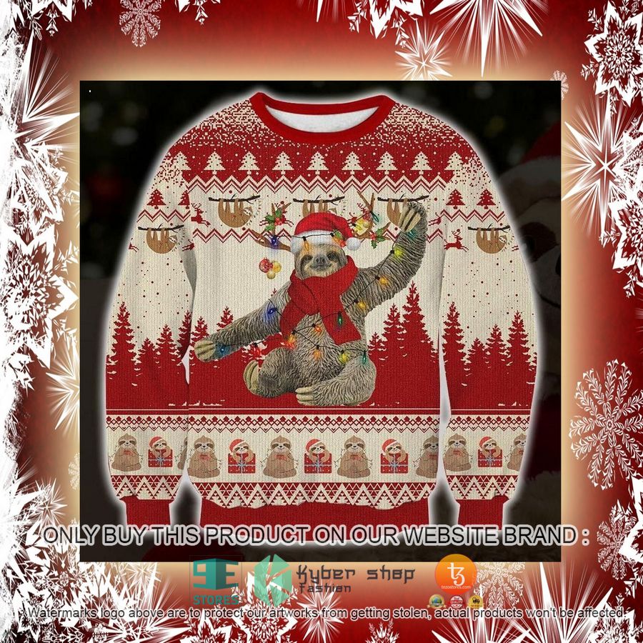 NEW Cute Sloth Christmas Sweatshirt, Sweater 2 cute sloth christmas ugly sweater 2 30351