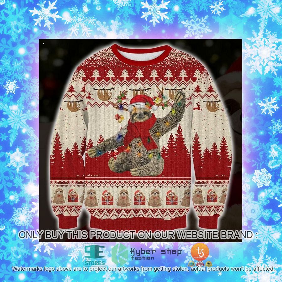 NEW Cute Sloth Christmas Sweatshirt, Sweater 4 cute sloth christmas ugly sweater 4 78100