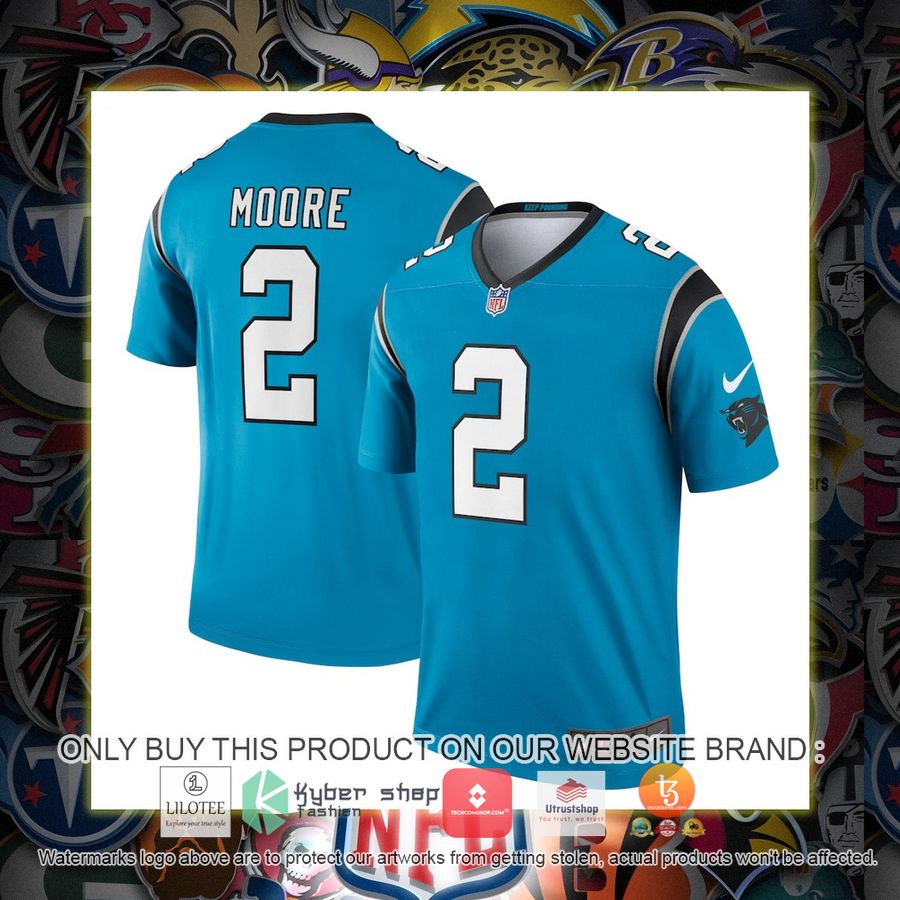 d j moore carolina panthers nike legend blue football jersey 1 41645