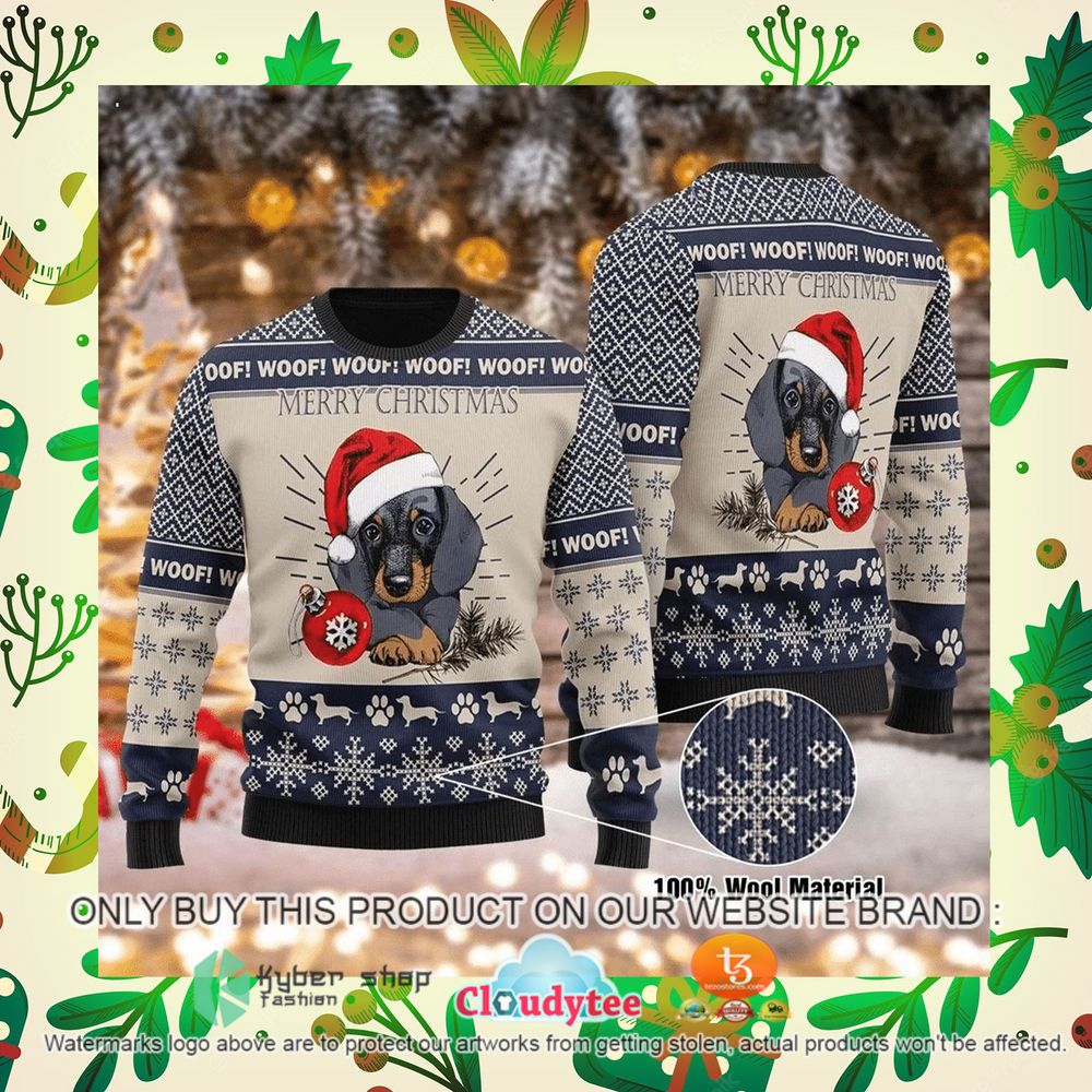 dachshund merry christmas cute christmas sweater 1 74701