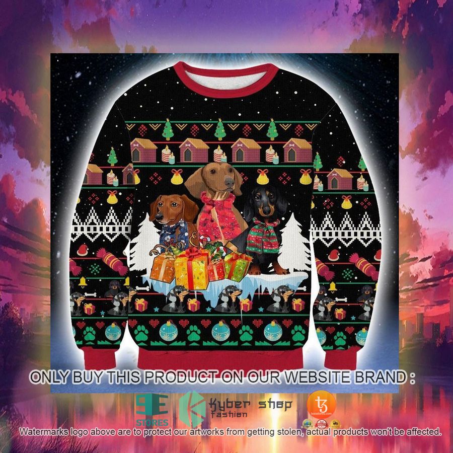 HOT Dachshund Ugly Christmas Sweater 3 dachshund ugly christmas sweater 3 83912