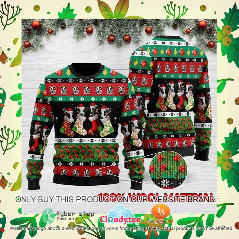 dairy cow christmas sweater 1 34207