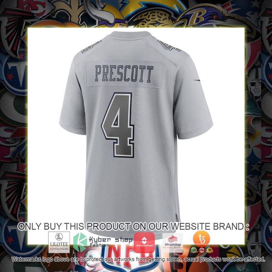 HOT Dak Prescott Dallas Cowboys Nike Atmosphere Fashion Gray Football Jersey Shirt 3 dak prescott dallas cowboys nike atmosphere fashion gray football jersey 3 59365