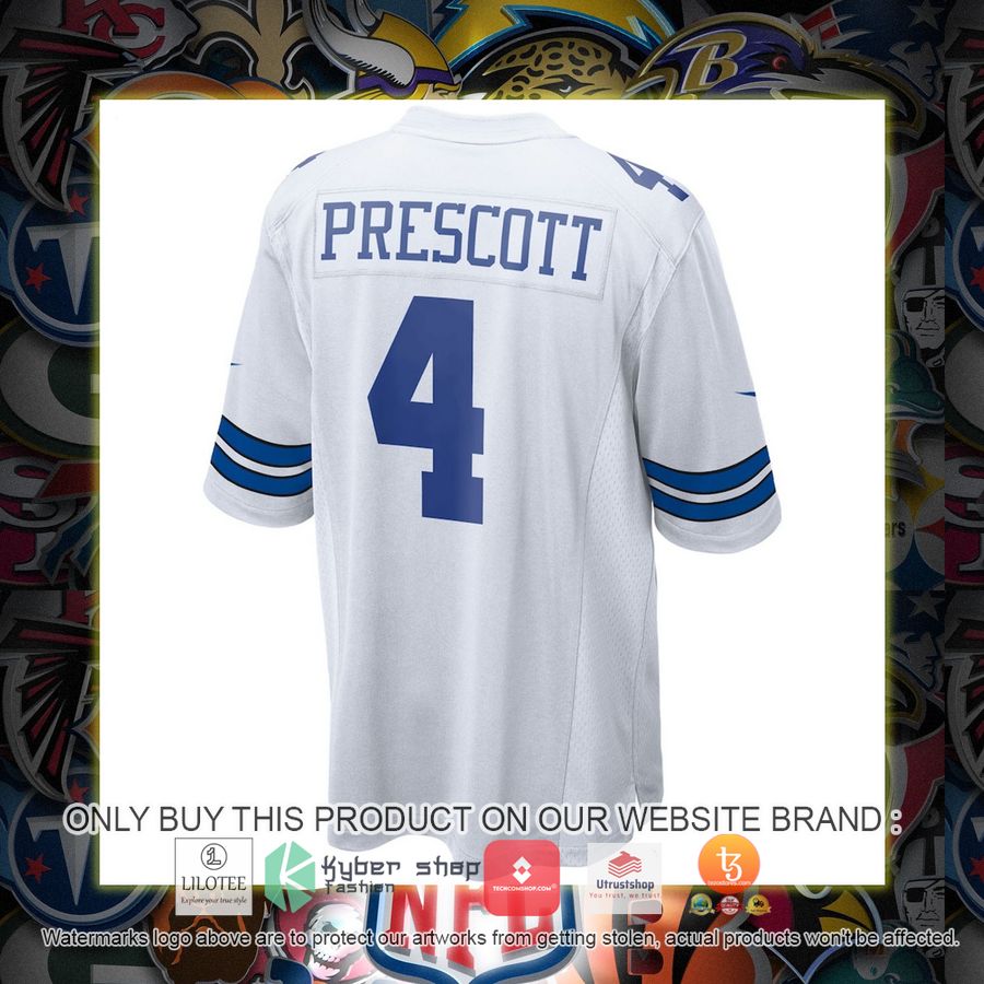 HOT Dak Prescott Dallas Cowboys Nike Game Team White Football Jersey Shirt 3 dak prescott dallas cowboys nike game team white football jersey 3 22626