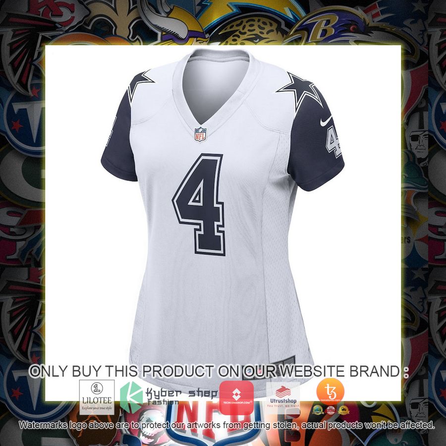 HOT Dak Prescott Dallas Cowboys Nike Women's Alternate White Football Jersey Shirt 2 dak prescott dallas cowboys nike womens alternate white football jersey 2 87171