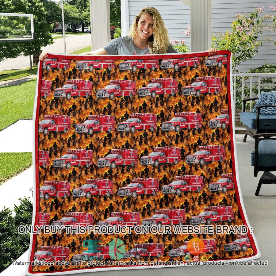 NEW Dallas Fire-Rescue Department Quilt 7 dallas fire rescue department quilt blanket 7 1256