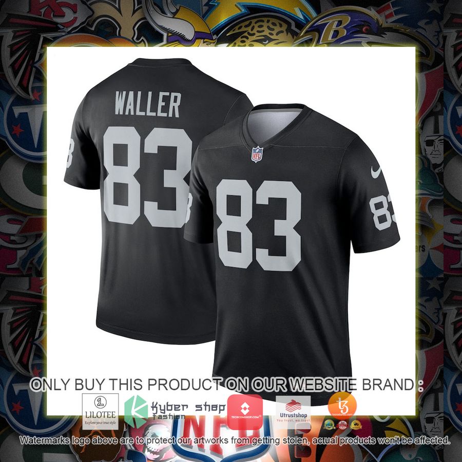 HOT Darren Waller Las Vegas Raiders Nike Legend Black Football Jersey Shirt 2 darren waller las vegas raiders nike legend black football jersey 1 24190