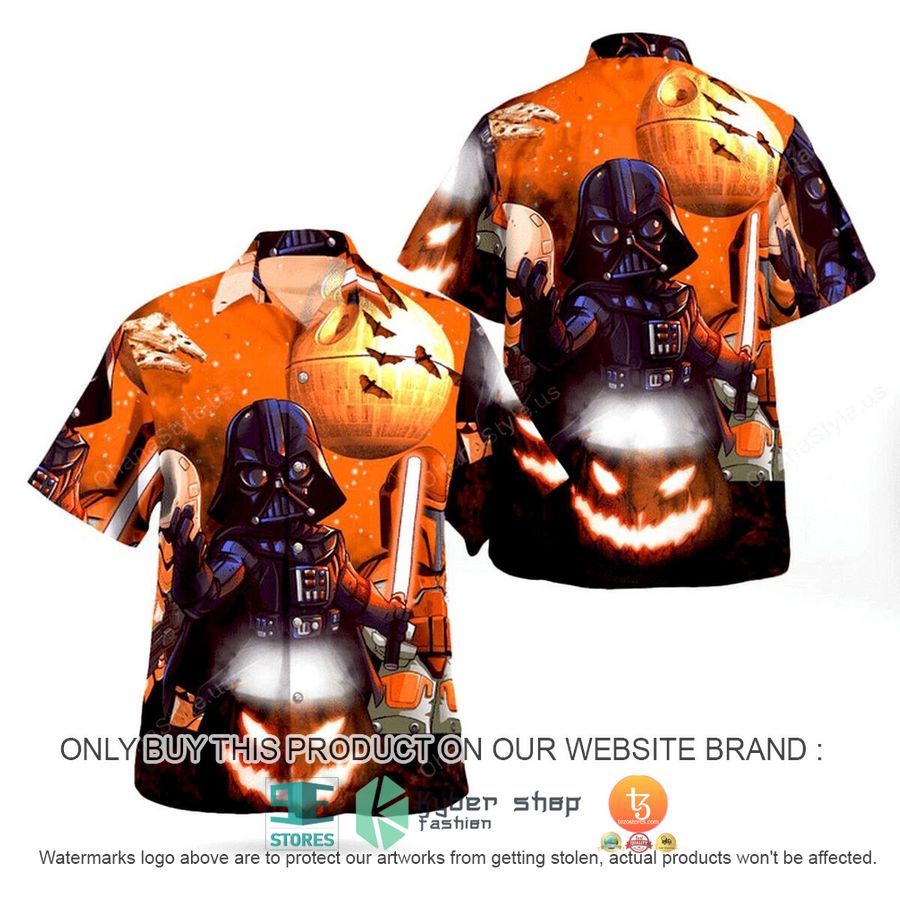 darth vader halloween pumpkin hawaiian shirt 1 76727