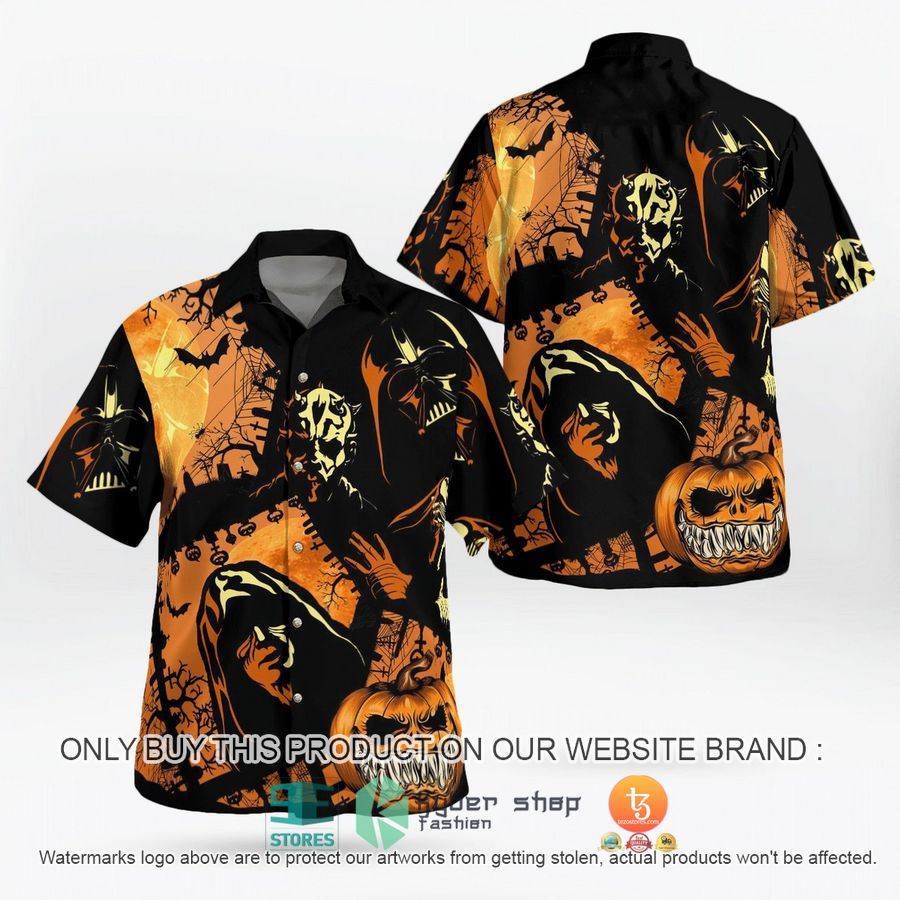 darth vader star wars villains halloween pumpkin hawaiian shirt 1 57011