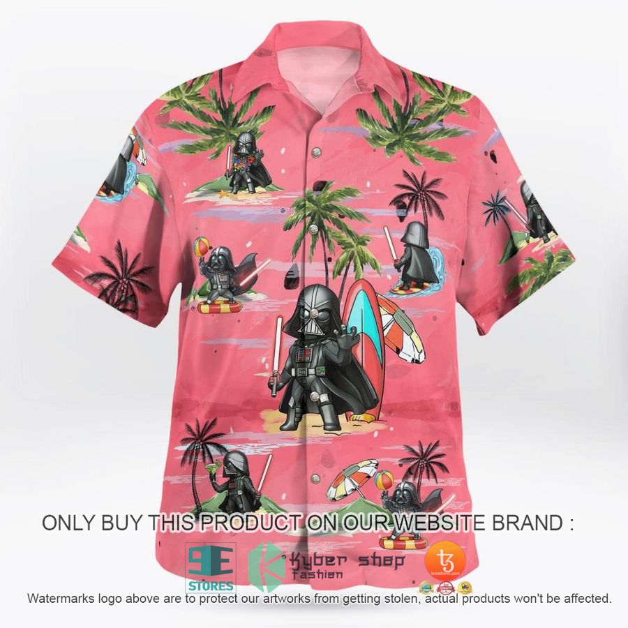 darth vader summer time pink hawaiian shirt shorts 1 6165