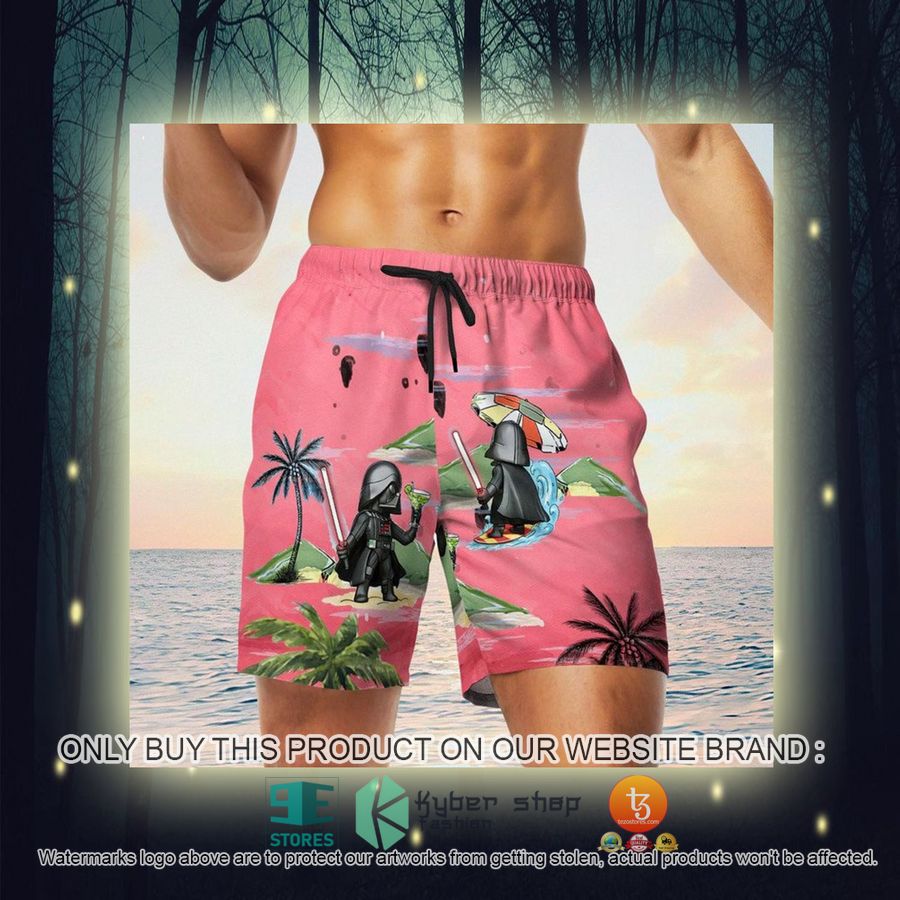 darth vader summer time pink hawaiian shirt shorts 11 62859