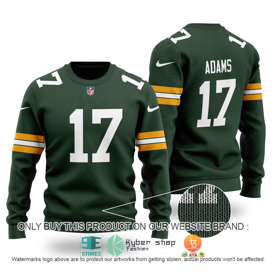 davante adams 17 green bay packers green sweater 1 59214