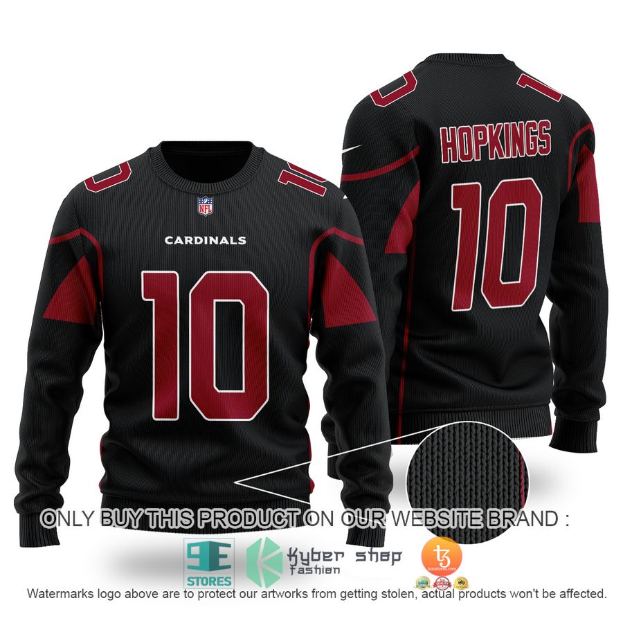 deandre hopkins 10 arizona cardinals black sweater 1 75885