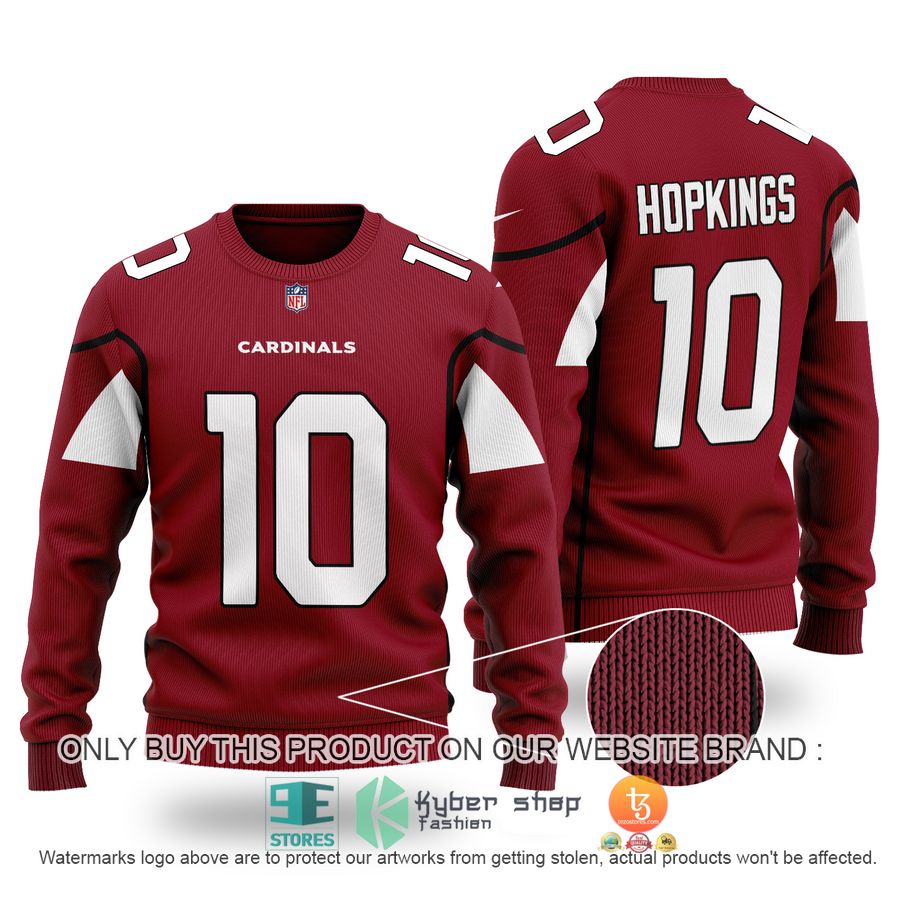 NEW DeAndre Hopkins 10 Arizona Cardinals Sweater 3 deandre hopkins 10 arizona cardinals sweater 1 88788