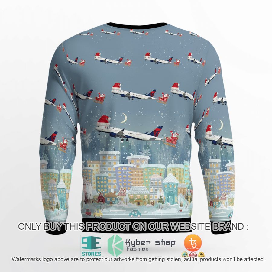 NEW Delta Air Lines Airbus A220-300 Christmas Sweatshirt 6 delta air lines airbus a220 300 christmas sweater sweatshirt 6 56581