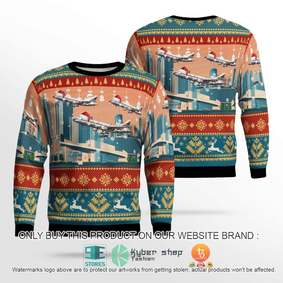NEW Delta Air Lines Lockheed L-1011-500 Tristar Christmas Sweatshirt 25 delta air lines lockheed l 1011 500 tristar christmas sweater sweatshirt 1 50508