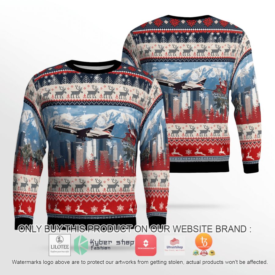 delta air lines lockheed l 1011 500 with santa over los angeles christmas 3d sweater 2 78848
