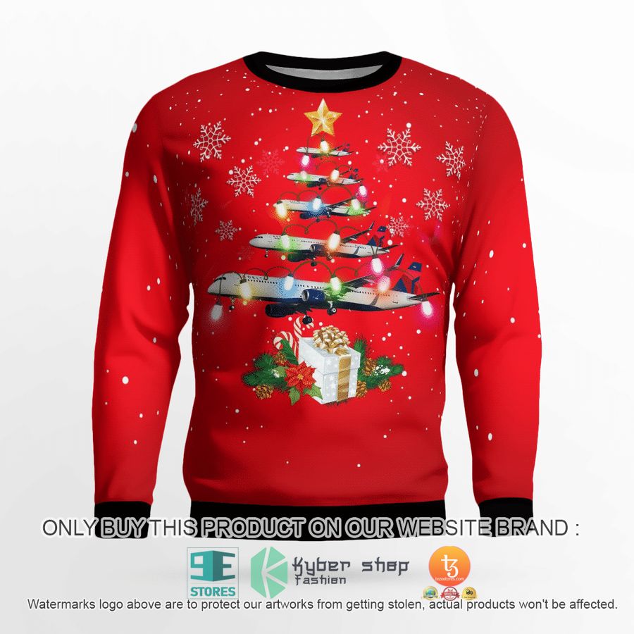 NEW Delta Airlines Airbus A321-200 Christmas Sweatshirt, Sweater 4 delta airlines airbus a321 200 christmas sweater sweatshirt 4 82998